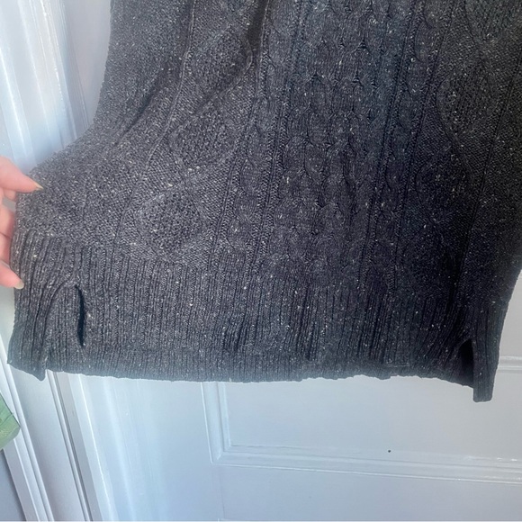 Elbow patch cable knit crew sweater - Picture 2 of 7